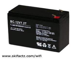 12V battery for wireless internet router project