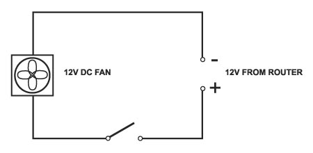 WiFi router cooling fan wiring diagram