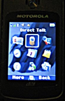 Nextel phone off network mode menu