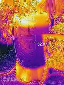 Water level thermal image.